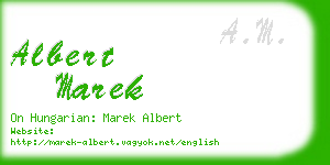 albert marek business card